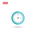 Blue wall clock vector icon isolated Royalty Free Stock Photo