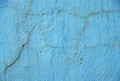 blue wall peeling image for texture background use with space for text and blur Royalty Free Stock Photo