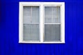 Blue Wall White Window Royalty Free Stock Photo