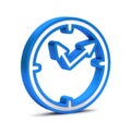 Blue watch icon Royalty Free Stock Photo