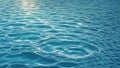 blue water background clear and refreshing water pool with ripples and waves. The water is blue and aqua, reflecting Royalty Free Stock Photo