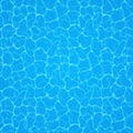 Blue water background. Seamless blue ripples pattern. Water pool texture bottom background. Vector illustration Royalty Free Stock Photo