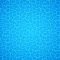 Blue water background. Seamless blue ripples pattern. Water pool texture bottom background. Vector illustration Royalty Free Stock Photo