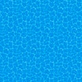 Blue water background. Seamless blue ripples pattern. Water pool texture bottom background. Vector illustration Royalty Free Stock Photo