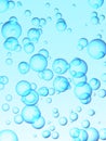 Blue water bubbles Royalty Free Stock Photo