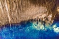 Blue water of Cuevas del Drach, Mallorca Island, Spain