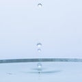 Blue water drop falling down Royalty Free Stock Photo