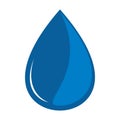 blue water drop design vector icon design on white background Royalty Free Stock Photo