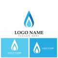 Blue Water drop logo vector icon. Royalty Free Stock Photo