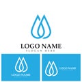 Blue Water drop logo vector icon. Royalty Free Stock Photo
