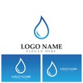 Blue Water drop logo vector icon. Royalty Free Stock Photo