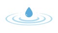 Blue Water Drop with Ripples Flat Vector Graphic, vector design Generative AI Royalty Free Stock Photo