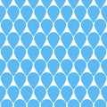 Blue water drop seamless pattern, large drop rain flat background for textile decoration and wrapping paper