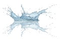 Blue water splash isolated white background Royalty Free Stock Photo