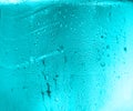 Blue water drop from cold water in plastic bottle Royalty Free Stock Photo