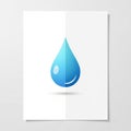 The background is plain, enhancing the emphasis on the droplet Royalty Free Stock Photo