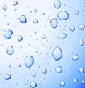 Blue water drops Royalty Free Stock Photo