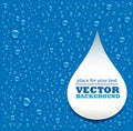 Banner with water drops and place for text