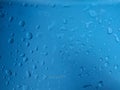 Blue water drops background selected focus Royalty Free Stock Photo