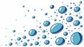 Blue Water Drops Bubbles Abstract Fresh Clean vector design Generative AI Royalty Free Stock Photo