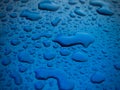 Blue Water Drops Royalty Free Stock Photo