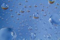 Blue water drops - macro Royalty Free Stock Photo