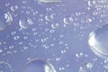 Blue water drops - macro Royalty Free Stock Photo