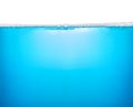 Blue water with foam or soap Royalty Free Stock Photo