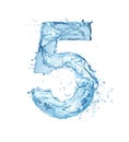 Blue water font number Royalty Free Stock Photo