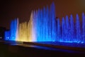 Blue water fountain Royalty Free Stock Photo