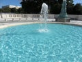 Blue Water Fountain at the Supreme Court Royalty Free Stock Photo