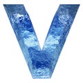 Blue water or ice font part of colletion