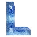Blue water or ice font part of colletion