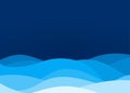 Blue water line wave vector abstract background Royalty Free Stock Photo