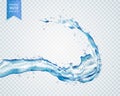 blue water liquid splash on transparent background Royalty Free Stock Photo