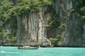 Blue water and nice rock formation around Phi Phi Island, Thailand