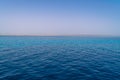 Blue water of the Red Sea Egypt and deserted shore Royalty Free Stock Photo