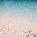 Blue water ripples sandy beach