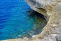 Blue water and the rock near to Azure Window Royalty Free Stock Photo