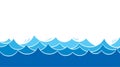 Blue water sea wave zigzag layer vector background