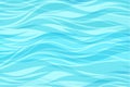 Blue Water Sea Waves Abstract Vector Background. Water Wave Curve Background, Ocean Banner Illustration