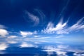 Blue water and sky Royalty Free Stock Photo