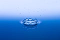Blue water splash Royalty Free Stock Photo