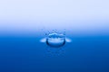 Blue water splash Royalty Free Stock Photo