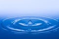Blue water splash Royalty Free Stock Photo