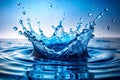 Blue Water Splash on a Backdrop Royalty Free Stock Photo
