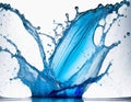 Blue water splash background. Vector illustration eps10. Water splash. AI Royalty Free Stock Photo