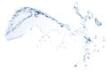 Blue water splash Beautiful splashing clean water Royalty Free Stock Photo
