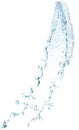 Blue water splash Beautiful splashing clean water Royalty Free Stock Photo