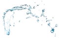 Blue water splash Beautiful splashing clean water Royalty Free Stock Photo